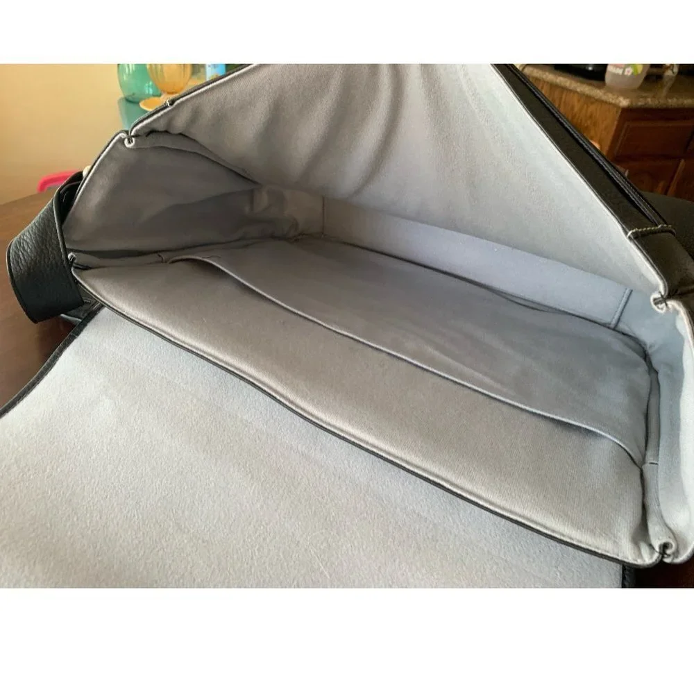 Premium Leather 14 MacBook Pro Messenger Bag w/Sleeve by Michael Santoro Design